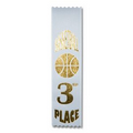 2"x8" 3rd Place Stock Event Ribbons (BASKETBALL) Lapels